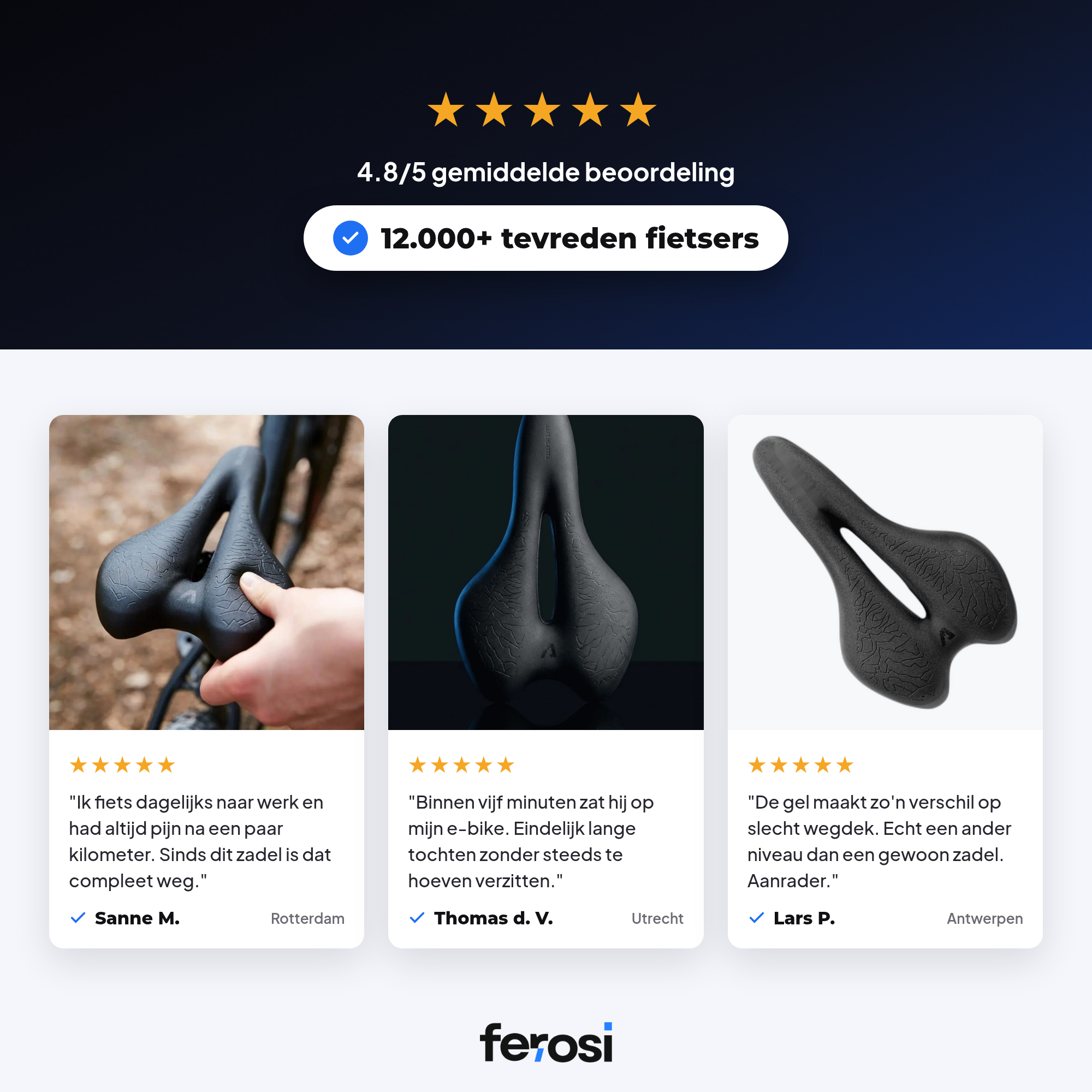 Ferosi CloudRide Comfortzadel — Pijnvrij op Elke Afstand