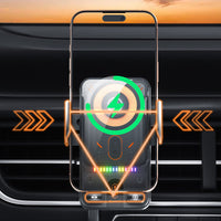✨Slimme 2-in-1 Auto Telefoonhouder - Automatische rotatie en draadloze oplading